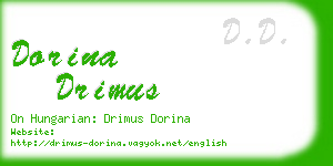 dorina drimus business card